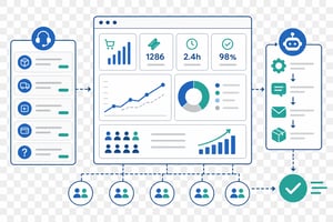 A customer experience operations dashboard seamlessly scaling order resolutions using ecommerce customer support automation.