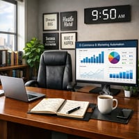 Rozhraní softwaru pro automatizaci zákaznické podpory na desktop monitoru, které zobrazuje skripty pro autonomní vyřizování požadavků.