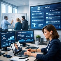 Support-Dashboard, das zeigt, wie ein automatisierter E-Commerce-Kundenservice Tickets in Echtzeit löst und die Kundenbindung (Retention) erhöht.