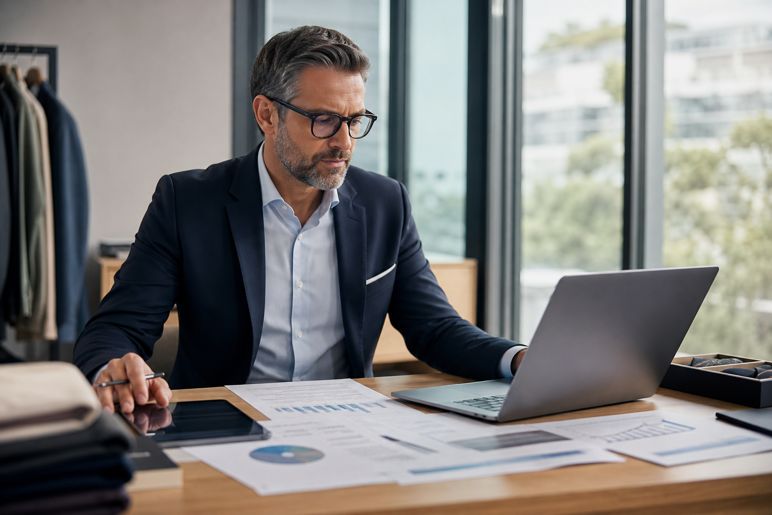 An enterprise merchandising executive analyzing inventory liquidation margins using ai for ecommerce.